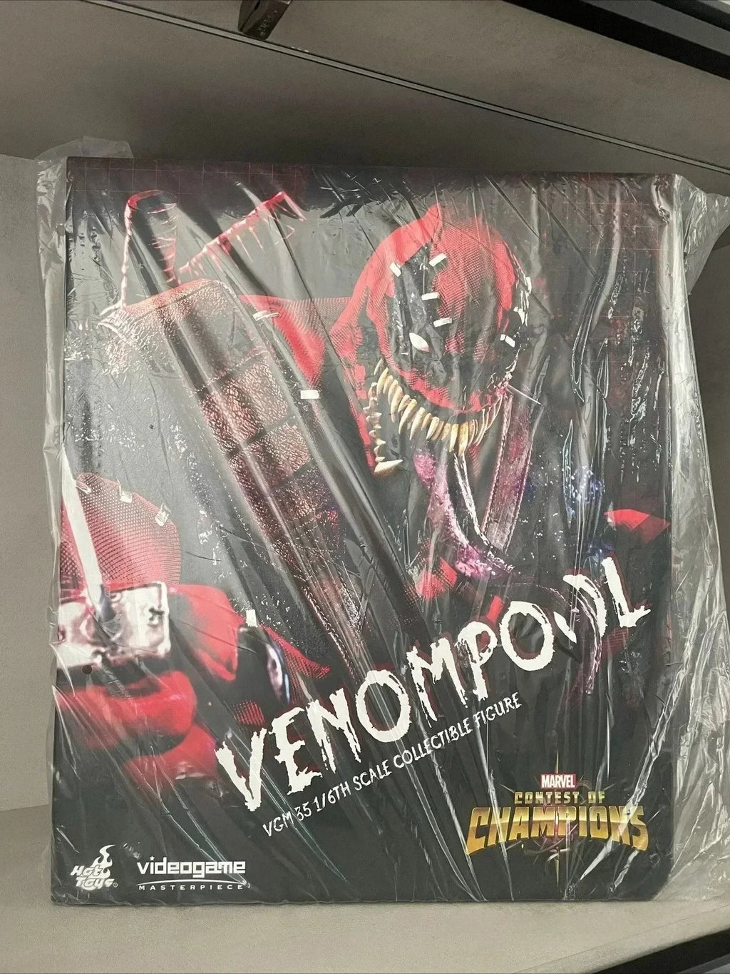 Original Marvel Venom Pool Action Figure Toy Movie Character Portrait Model 1:6 36.5cm Collectible Gift in Stock