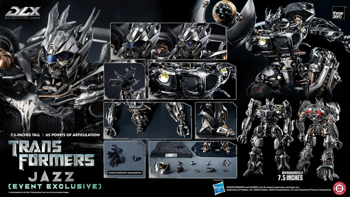 Pre-sale Start threezero 3A DLX Transformation Toys Movie 4 Series Jazz Deluxe Edition Action Figure Model Toy Collection Gift