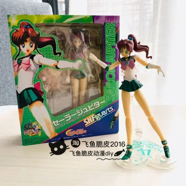 15cm Anime Pretty Guardian Sailor Moon PVC Action Figure SHF Model Toys Tsukino Usagi Movable Kawaii Doll Ornament Children Gift