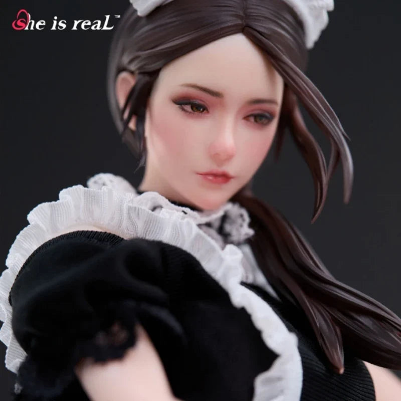 Original BEARPANDA SHE IS REAL 1/6 Hyper-realistic Maid Model Statue Collectible Figure