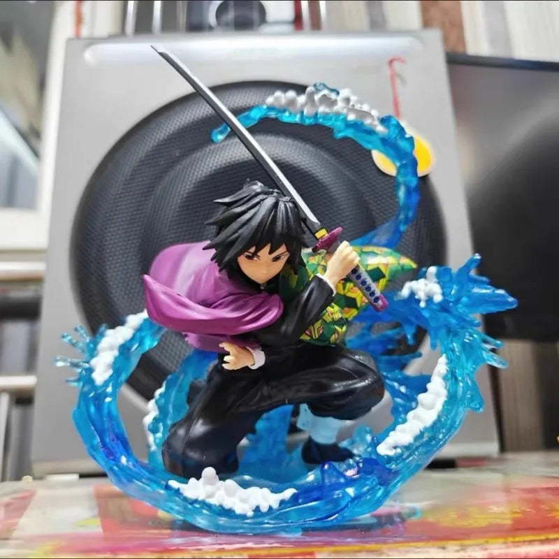 Hot 17cm Demon Slayer Zero Tomioka Giyuu Anime Action Figure Pvc Collection Model Toy Desktop Ornament Model Toys
