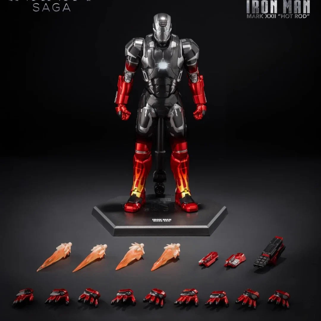 Threezero 3a Marvel Studios The Infinity Saga Iron Man Mark 22 (Mk22) Hot Rod Action Figure Collectible Model Toy