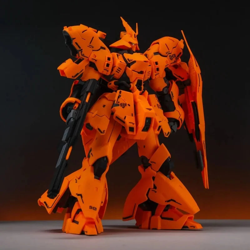 In-Stock RG 1/144 Sazabi HermèS Orange Assembly Posable Model Kit Action Figures Collecting Ornaments Plastic Models Toys Gifts