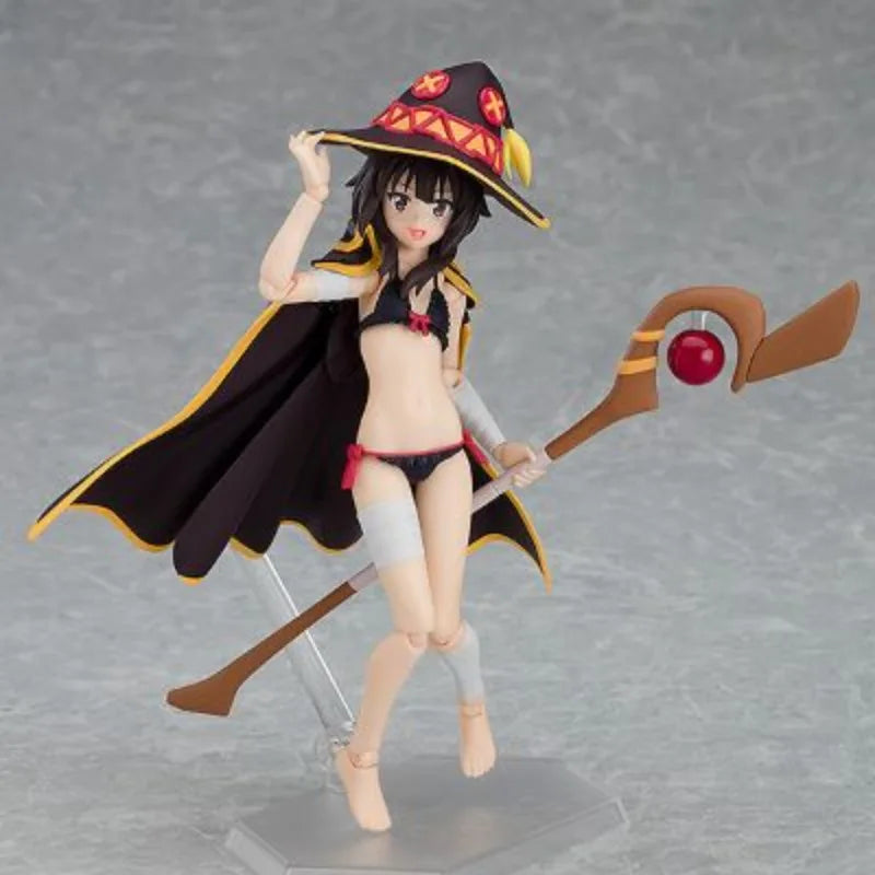 Max Factory Figma EX-056 Megumin - Swimsuit Ver., 125mm Movable Doll, PVC/ABS Material, All-Ages Action Figurine for Collectors