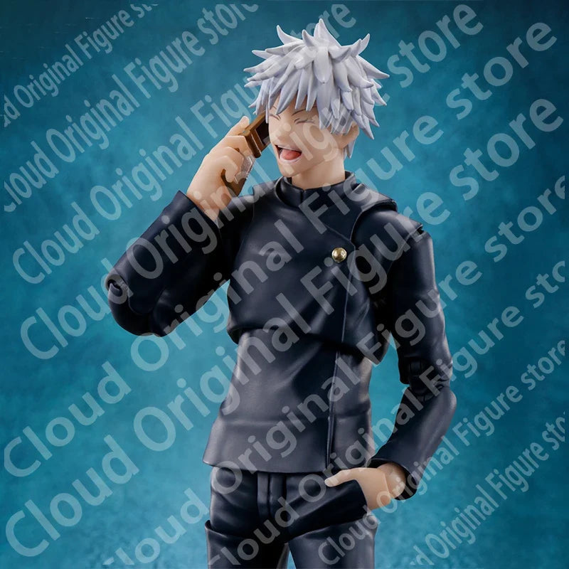 In Stock 100% Bandai SHF S.H.Figurats Jujutsu Kaisen Satoru Gojo High School Anime Action Figure Finished Model Toy Decoration