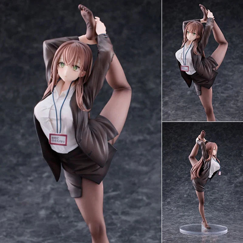 29cm Surprisingly Bendy OL-chan Who Doesn't Want to Go to Work Sexy Anime Girl Figure OL-chan Action Figure Adult Model Doll Toy