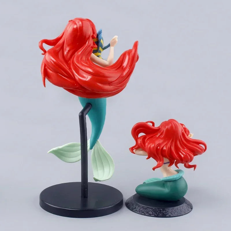 Disney The Little Mermaid Ariel Princess Action Figure Kids Toys Anime Situational Model Dolls Collection Room Car Decoration