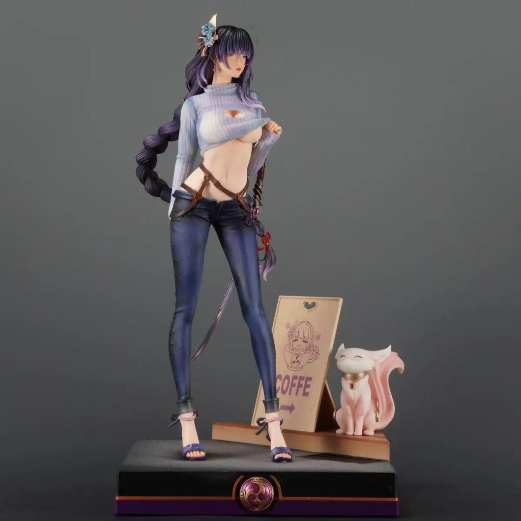 51cm New Genshin Impact Anime Figure Raiden Shogun Peripherals Model Beautiful Girl Statue Desktop Ornaments Birthday Gifts Toys