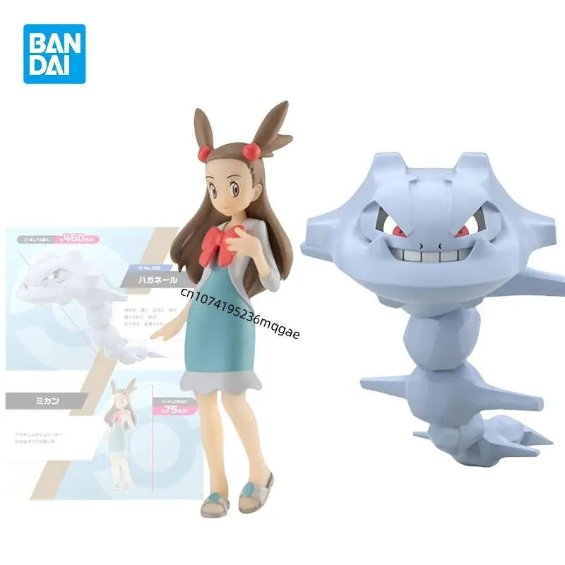 In Stock Bandai Candy Toy Pokemon SCALE WORLD Mikan Steelix HAGANEIL Anime Action Model desktop decorate Collections Gift