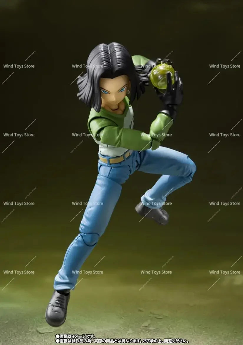 Original Sh Figuarts Shf Dragon Ball Android 17 Universe Survival Saga Action Figures Model Toys Gift Anime Figura