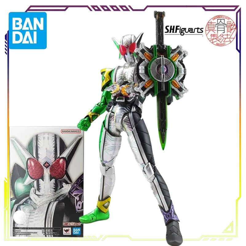 BANDAI Original S.H.Figuarts True Bone Carving Kamen Rider W Series Ultimate Wind Ace\fang Joker  Anime Action Figure Model Toys