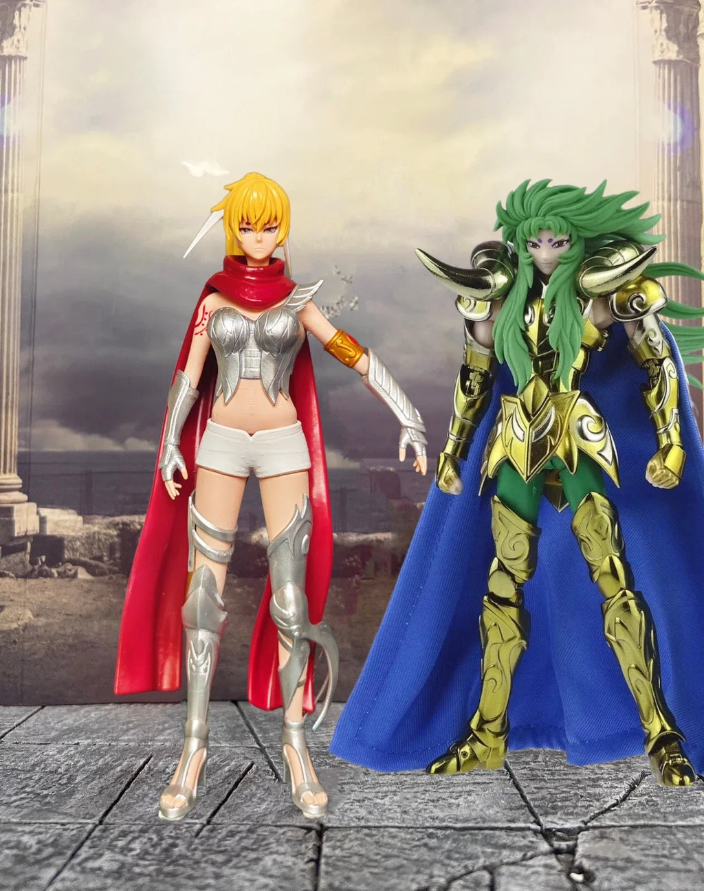 Saint Seiya The Lost Canvas LC- Crane Yuzuriha Silver Saint Aries Shion's Junior Sister Resin Statue Collectible Model