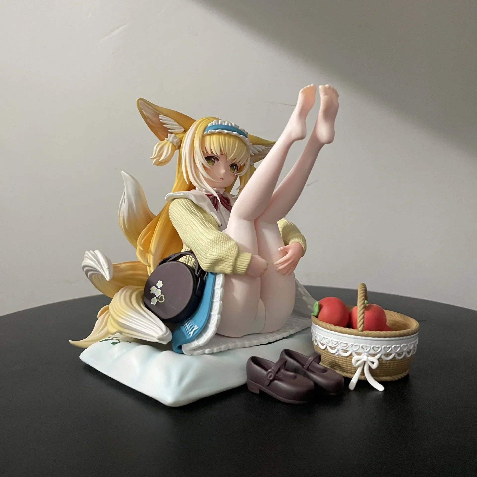 Arknights Suzuran Spring Song Picnic Theme Anime Figure Fox girl Statue Desktop Decoration Gift