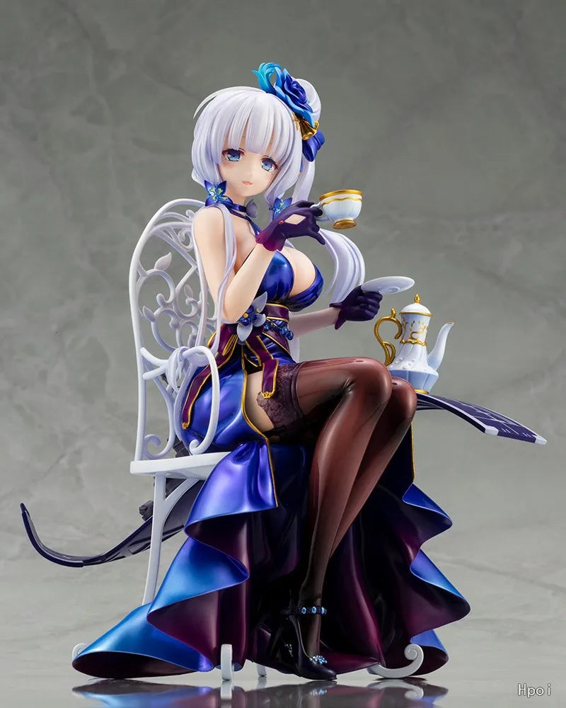 Original in Stock KOTOBUKIYA Azur Blue Route Illustrious Never Ending Tea Party 1/7 Figures Model Toys Gifts Collection