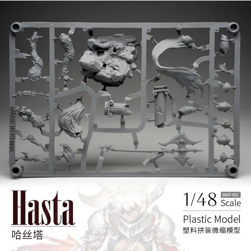 NightWorks 1/48 Scale Hasta Plastic Model Assembly Kit Hobby DIY with Heads Supplement Parts