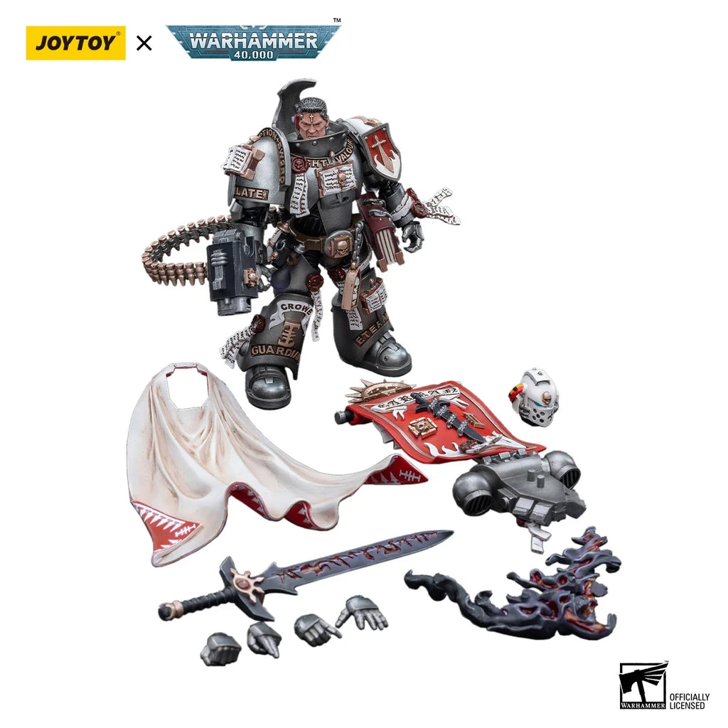 JOYTOY 1/18 Action Figure Warhammer 40K Grey Knights Castellan Crowe Toy Model Gift Collection