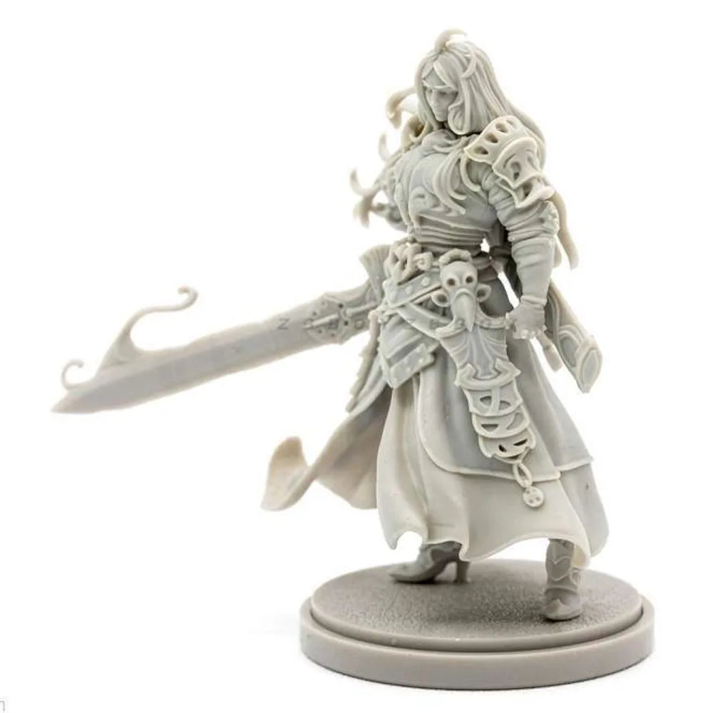 38mm Beauty Soldier Resin Figure Model Kit Fantasy Female Warrior 3D Printing Unassembled