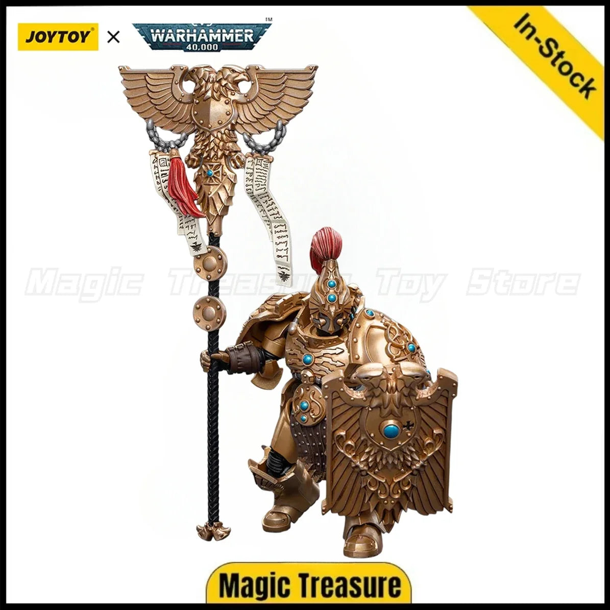 【In Stock】JOYTOY 1/18 Action Figure Warhammer 40K Adeptus Custodes Vexilus Praetor Toys