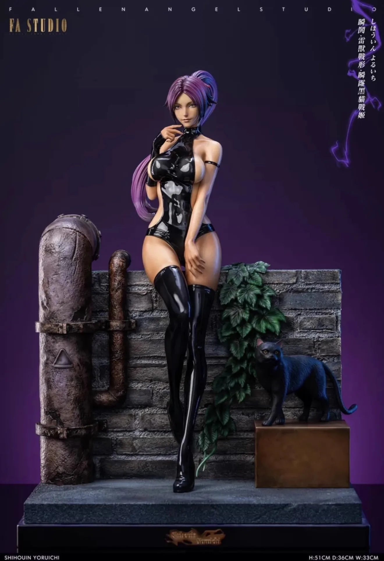 1/4 Fa Studio Bleach Fallen Angel Shihouin Yoruichi Anime Action Figure Collectible Garage Kit Model Statue Toys Gift