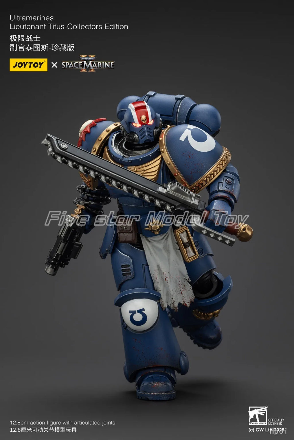 【In Stock】JOYTOY Warhammer 40K Ultramarines Lieutenant Titus-Collectors Edition 1/18 Action Figure Model Toys Gifts Collection