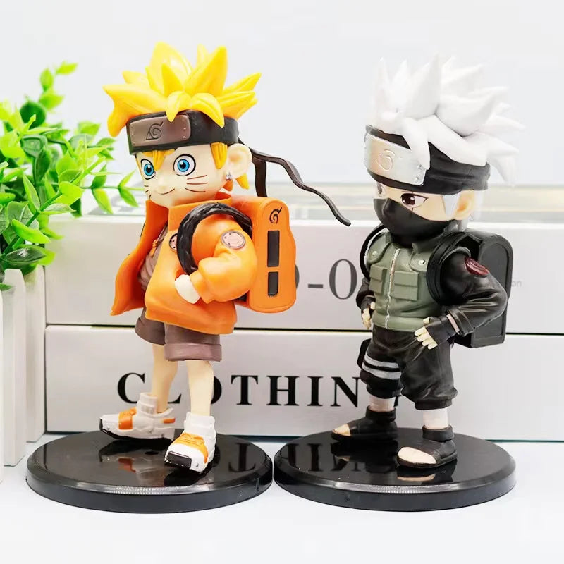 2025 Hot sold Kakashi Naruto Uzumaki Q Edition Figure Backpack Model Creative High-value Doll with Base Car Desktop Ornaments