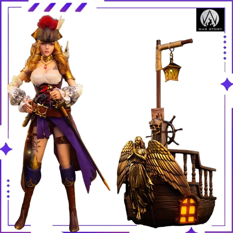 WAR STORY TOYS Original WS018 Elf Captain - Elsa Pirate Ship Light Platform Mobile Doll Model Handmade Toy Gift Collection Spot