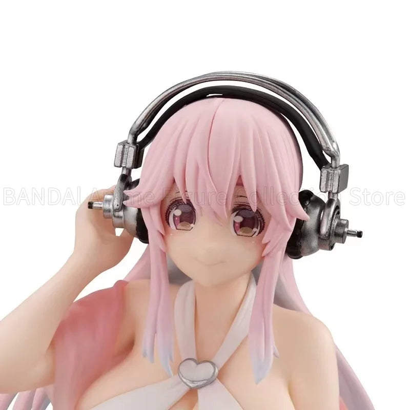 Hot Sale Original FURYU Summer Memories Super Sonico Noodle Stopper Bunny Girl Anime Figures Toy Collection Gift Model Doll