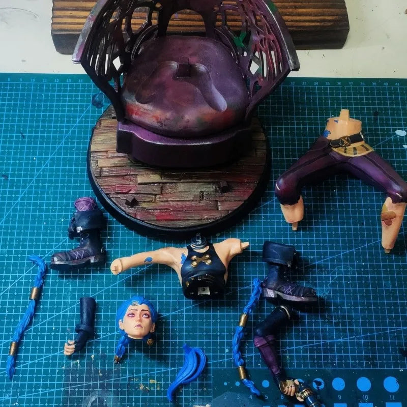15cm League of Legeneds Figure Jinx Handmade Custom Style Resin Anime Collection Model Ornament Toys Production time 30 days