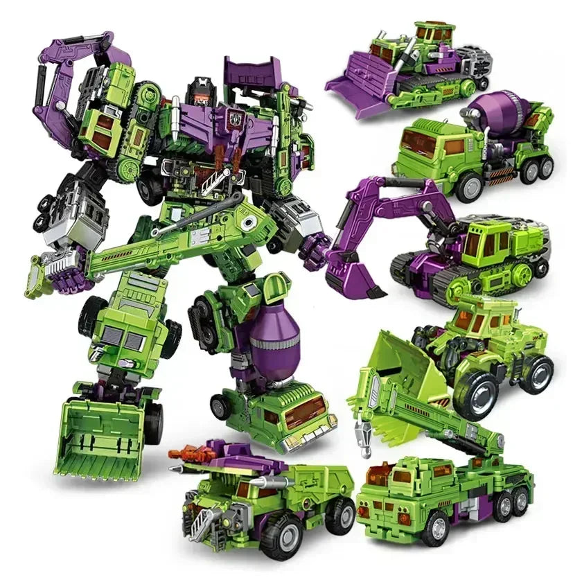 6IN1 NBK 42CM Devastator Toy Transformation KO Robot Car combination Action Figure excavator Blender Model Kid Christmas present