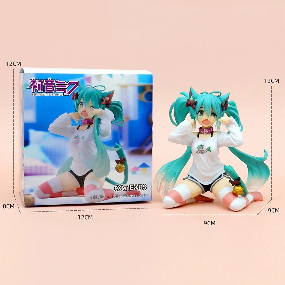 Anime Hatsune Miku Figure 12-22CM Virtual Singer Manga Statue Kawaii Model Toy for Computer Desk Cake Decoration Gift