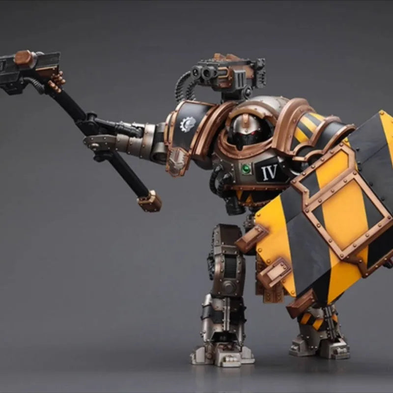 JOYTOY 1/18 Iron Warriors Iron Circle Domitar-Ferrum Class Battle-automata With Karceri Battle Shield and Graviton Crusher Toy