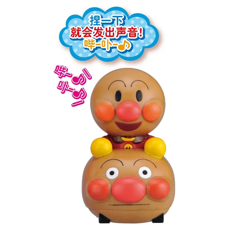 Bandai Eyewear Factory's ANPANMAN Breadman Pinching Sound Soft Rubber Figurine - Breadman Desktop Figurine Model Figure
