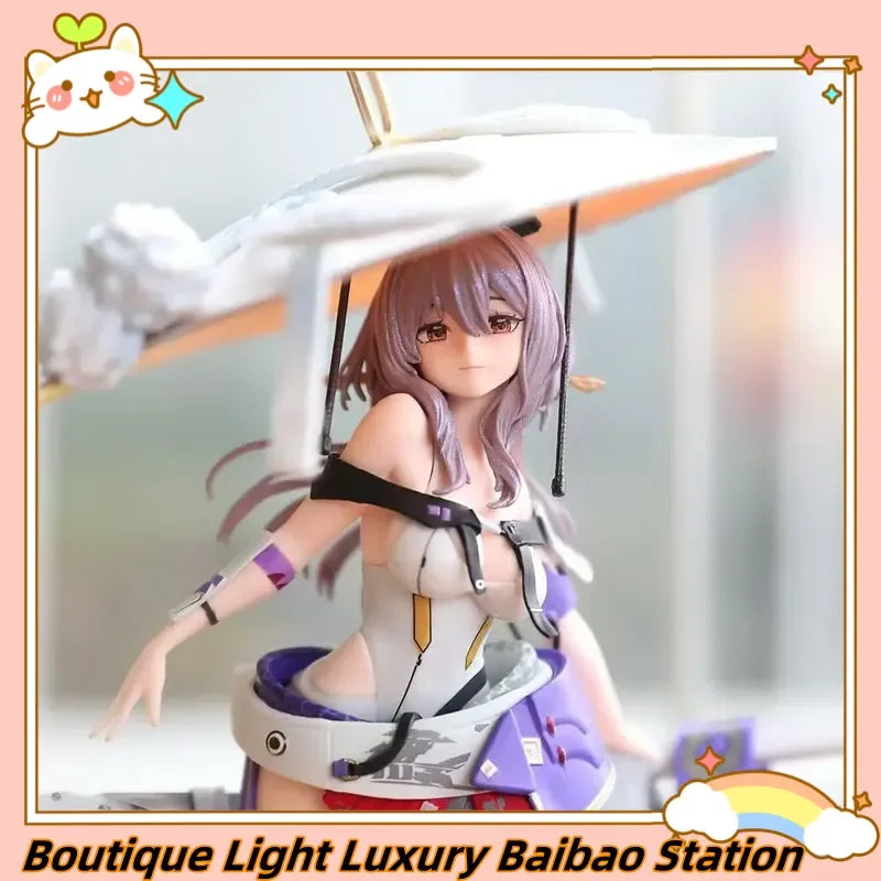 25cm Anime Nikki Red Lotus Victory Goddess Anime Gk Model Handmade Trendy Play Statue Periphery Collection Ornament Toy Gift