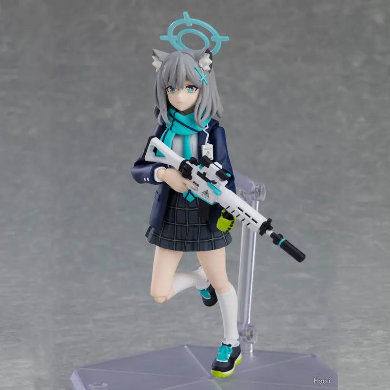Blue Archive Figma 567 SunaōkamiShiroko KO Articulated Action Figures Kawaii Girl Trendy Toys Desktop Ornament Boy Surprise Gift