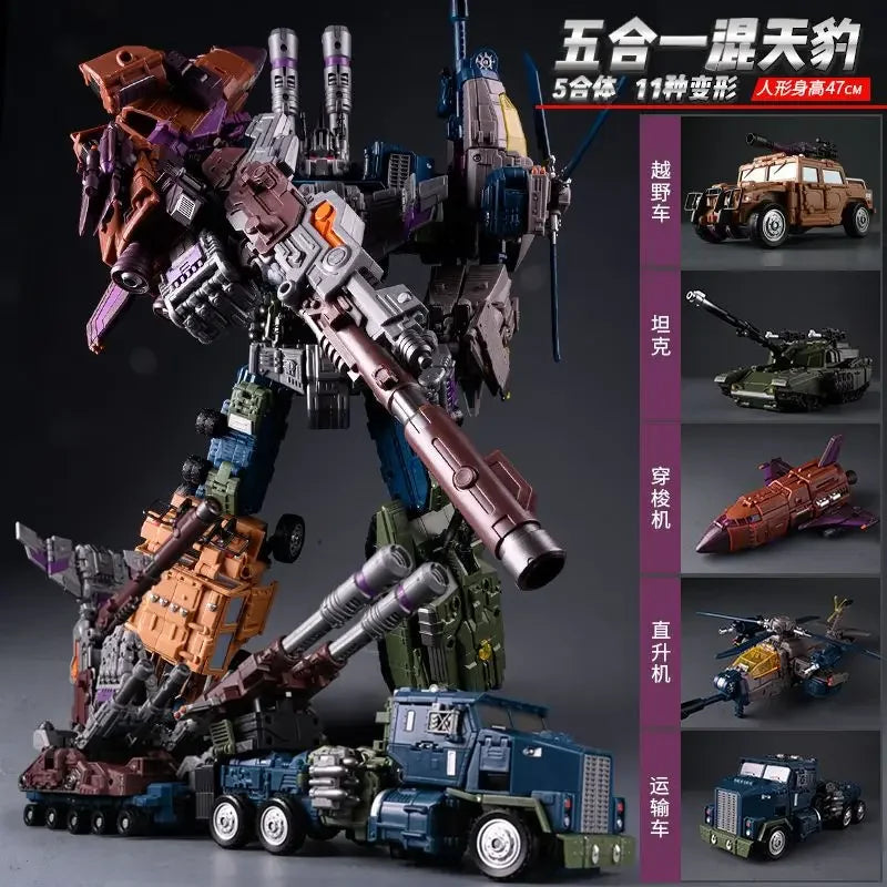 JINBAO Predaking Bruticus Transformation Toys 5IN1 Combiner Robot Model Predacons Rampage Brawl Swindle Onslaught Action Figure