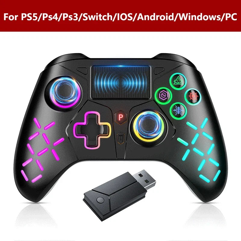 For PS5/PC/Steam Console Controller Wireless Gamepad W/ Turbo Dual Vibrate Gaming Joystick Game Remote Control Handle Rocker