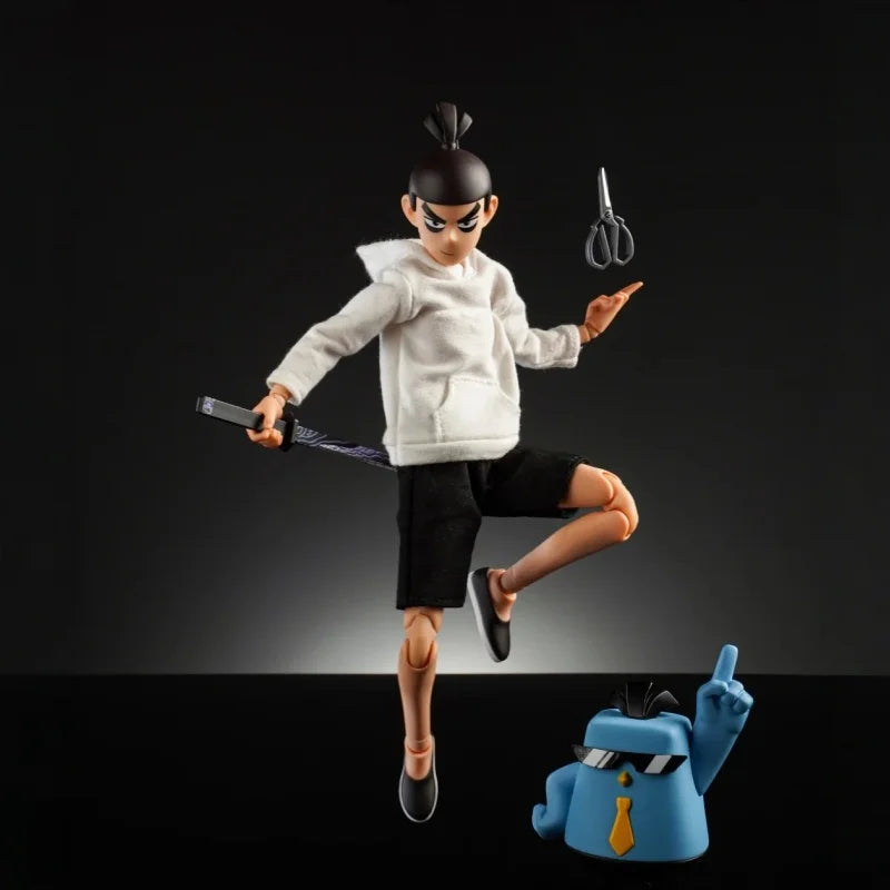 Gong Scissor Seven Action Figure Original Collectible Model Movable Joint Cloth Gown Set Desktop Decoration Toy Display Gift