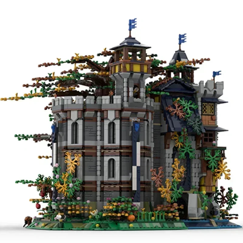 Military Fortress Model Moc Building Bricks Black Falcon's Castle 2023 Technology Blocks Gifts Christmas Toys DIY Sets Assembly