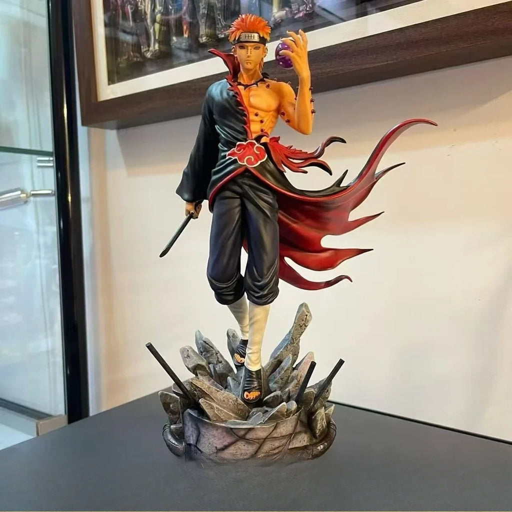 Handmade 22.5cm/8.86in Anime NARUTO Character Pain Action Character PvC Statue Desktop Jewelry Series Model Toy Gift