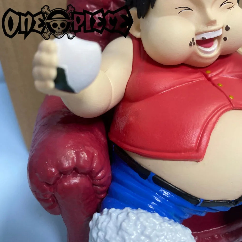 One Piece Chubby Sitting Figure Set - Cute Q Version Luffy, Zoro, Sanji Anime Collectible Desktop Decor