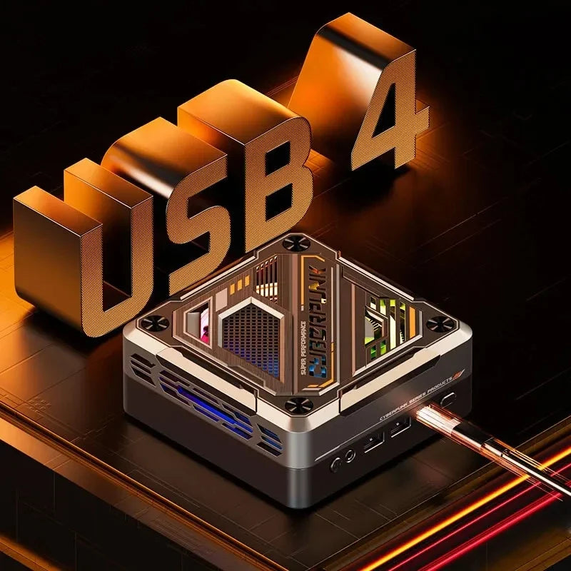 Helorpc Gaming Mini PC AMD Ryzen R7-7840HS/R7-8845HS  DDR5 M.2 NVME Support Win10/11 System  Office Desktop Computer
