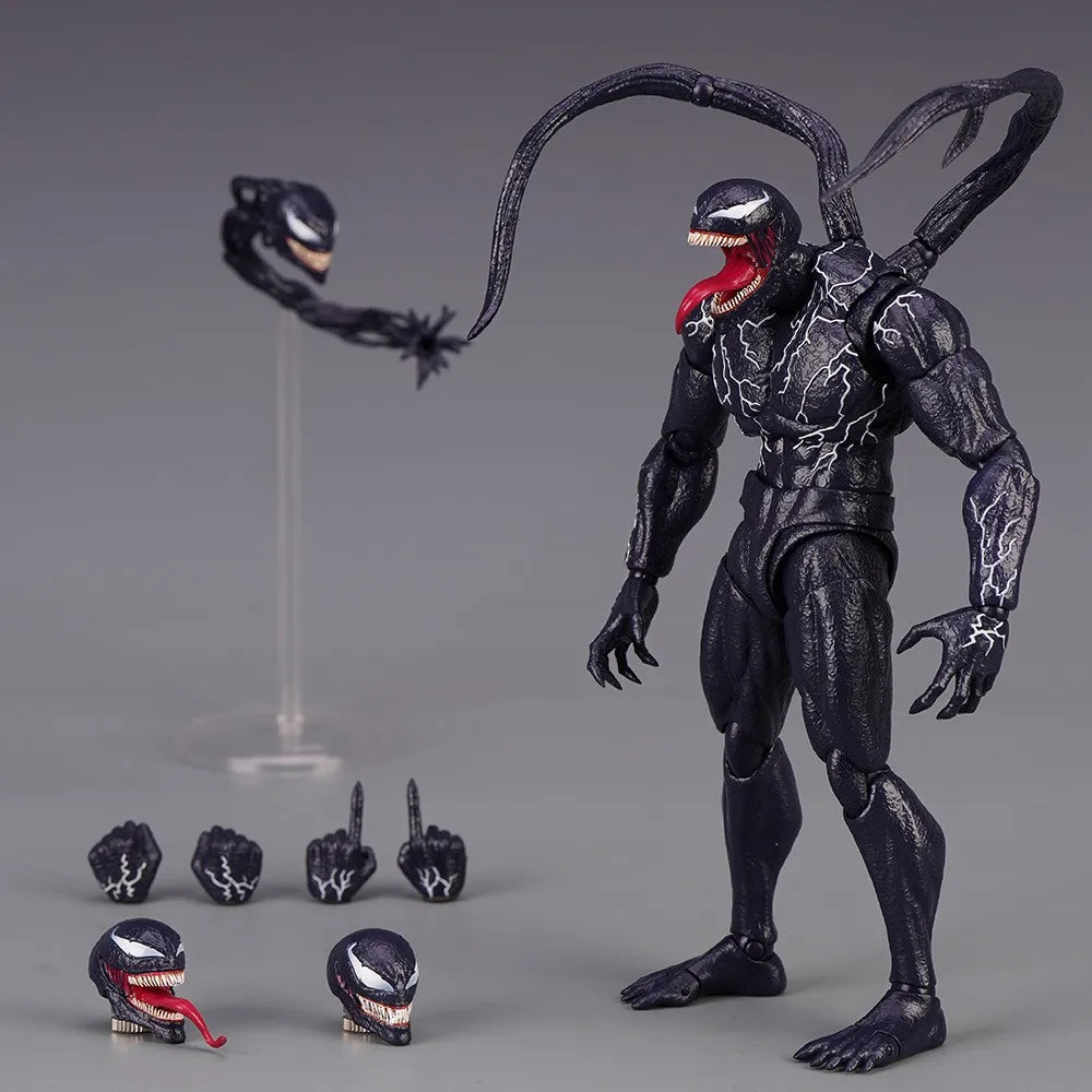 Venom AMAZING YAMAGUCHI Legends Action Figure Joint Movable Change Face Statue Model Collectible Kids for Toy Gift