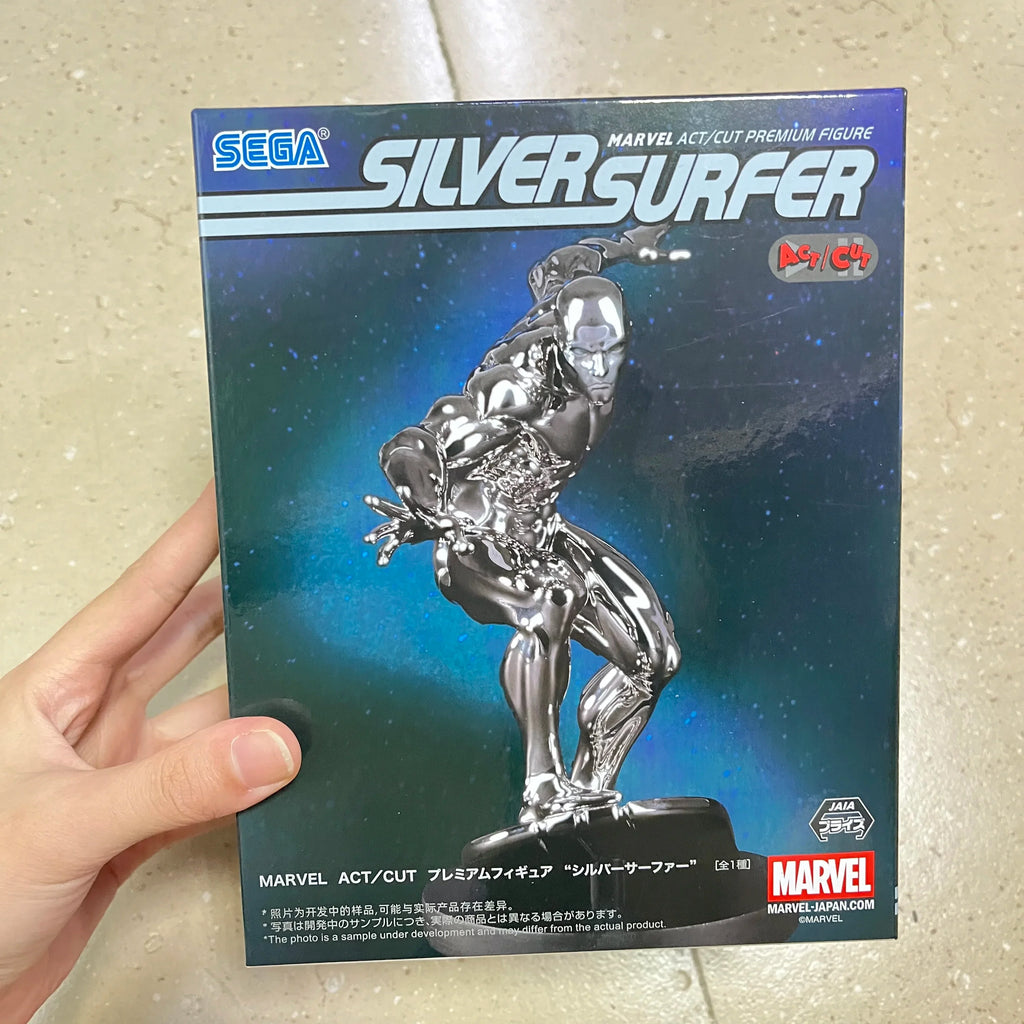 Original SEGA Marvel Fantastic Four Silver Surfer ACT CUT Action Figure Toys PVC Model Collection Anime Figurine Doll