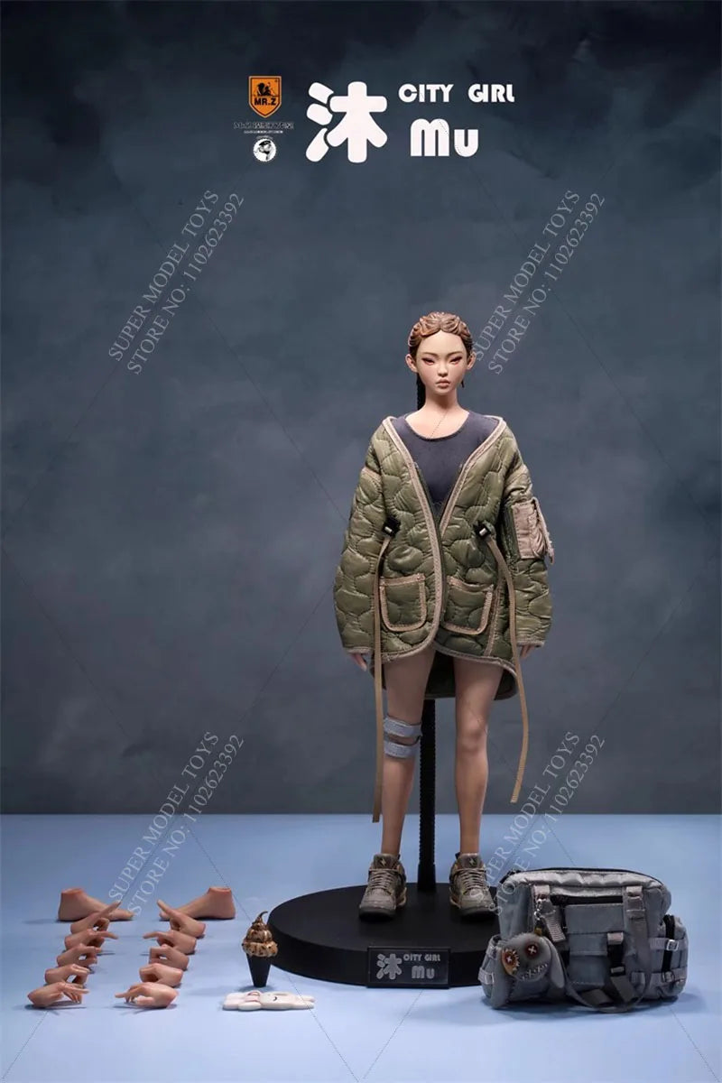 MR.Z CG001 1/6 Scale Women Soldier City Girl Bing&Mu Movable Eye Version Beauty Full Set 12-inch Action Figure Model Gifts