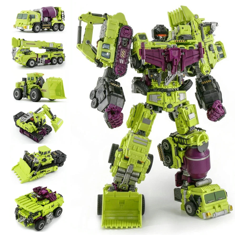 40cm JINBAO 6in1 Transformation Oversize Construction Vehicle Jinbao Devastator Figure Toys Gift