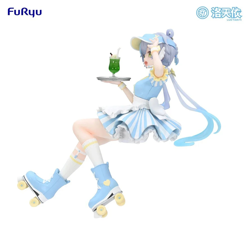 100% Original FuRyu Noodle Stopper Figure Vsinger Luo Tianyi Waitress Ver. Anime Figure Action Figure Model Decoration Kawaii