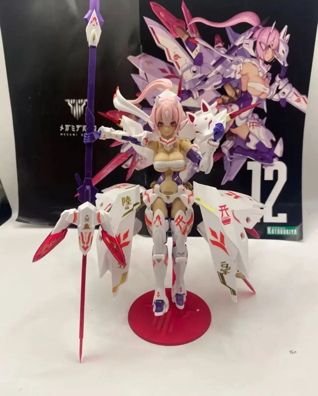 Original Kotobukiya Anime Action Figure MEGAMI DEVICE ASRA NINE-TAILS Assembly Model Kit Collection Toy Gift For Children