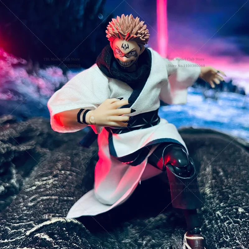 1/12 Scale Male Clothes Jujutsu Kaisen Ryomen Sukuna kimono Sets Japanese Anime For SHF 6-inch Action Figure Soldier Scene
