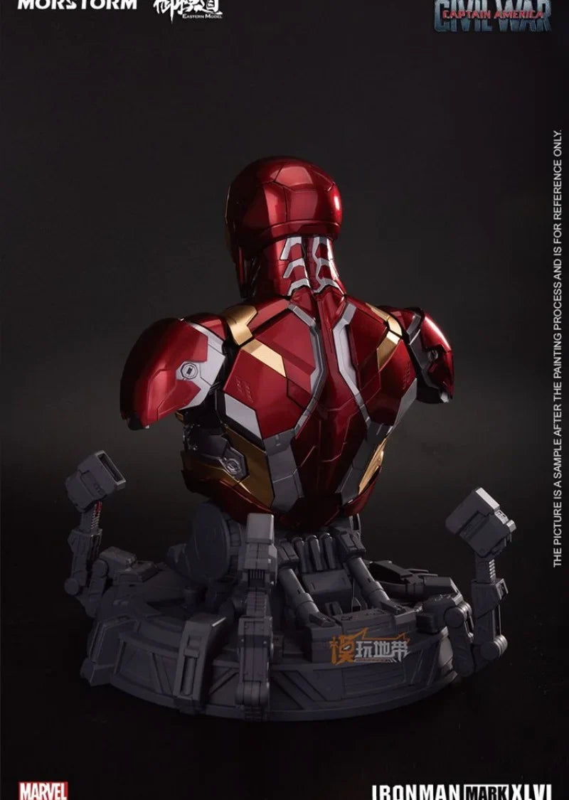 E-model Assembly Model Iron Man Mark Xlvi Mk46 Series Bust  Set Scale Plastic Model Kit Action Figure Toy Collection Model Gifts