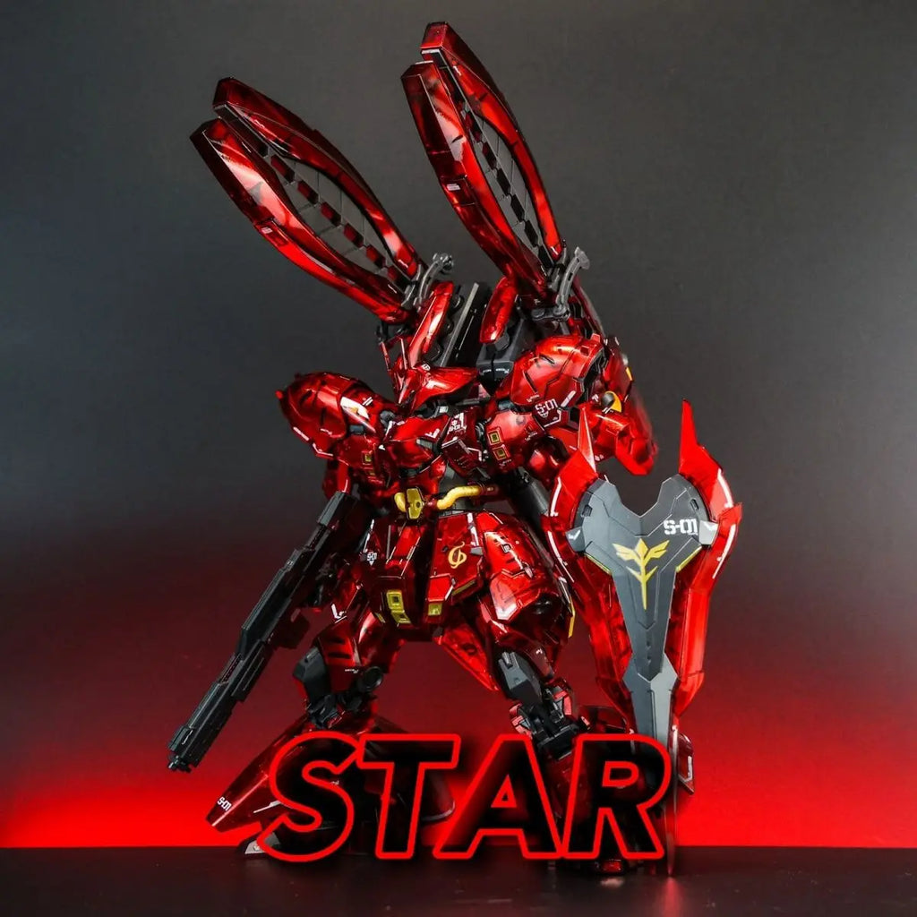 Star RG 1/144 Msn-04FF Sazabi Side-F Ver Metallic Clear Coating Assembly Model Kit Double Horn Funnel  Action Figure robot toy